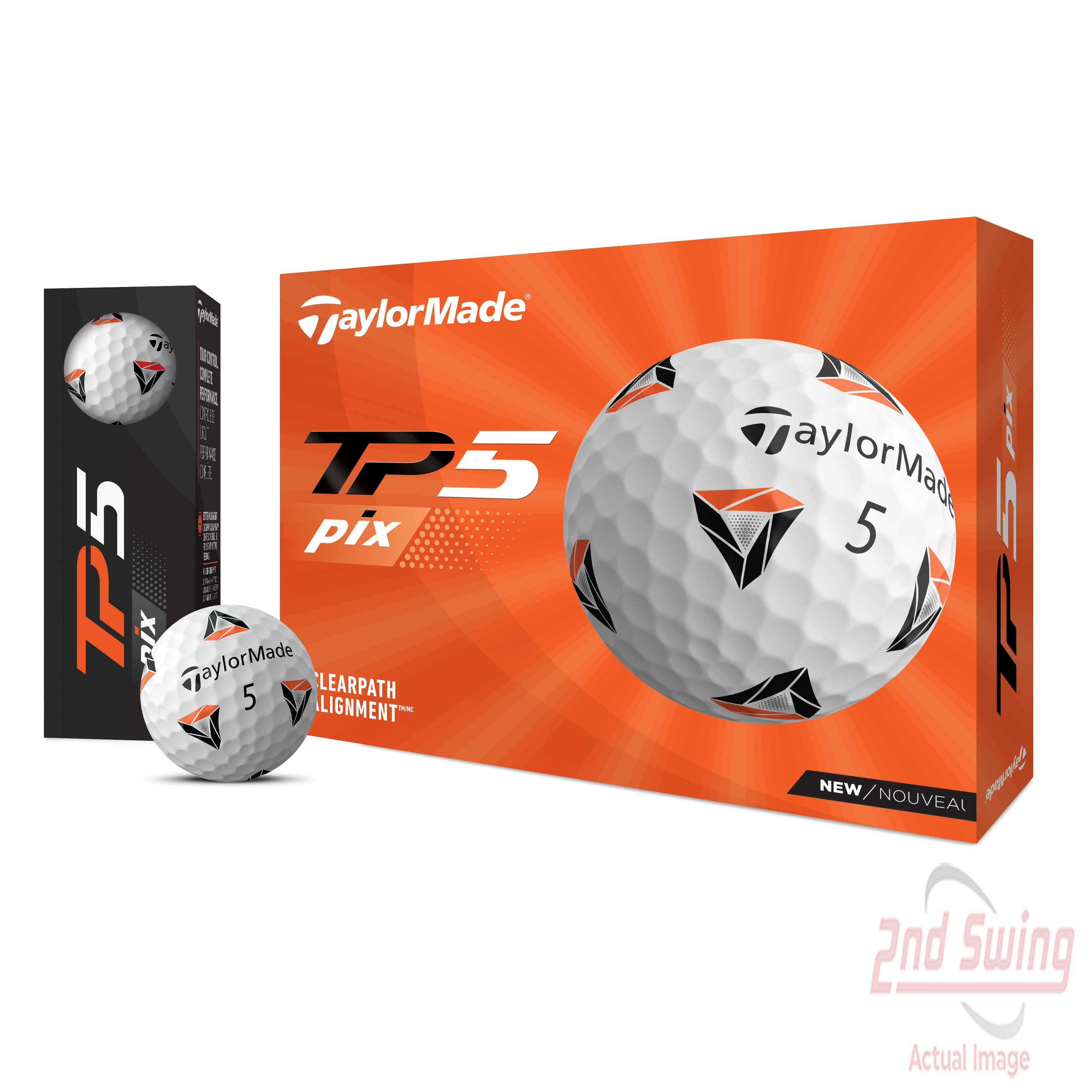 TaylorMade 2021 TP5 Pix Golf Balls (2021 TP5 P NEW BALL) | 2nd